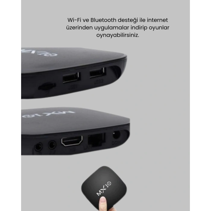 Mey İthalat® Android 4K TV Box – Wi-Fi, Bluetooth, Dolby Ses, 60 FPS Ultra HD