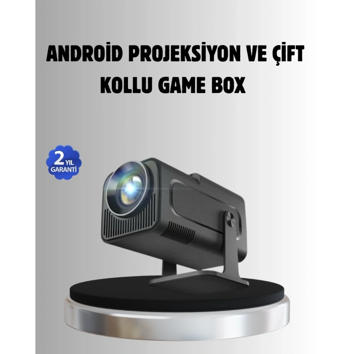 Mey İthalat® Android Projeksiyon Game Box – 1280x720p HD Çözünürlük, Bluetooth,HDMI ve USB Girişli