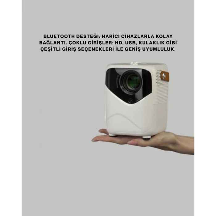 Mey İthalat® Android Sistemli Mini Projektör – Uygulama Destekli Akıllı Kullanım Yeni Nesil
