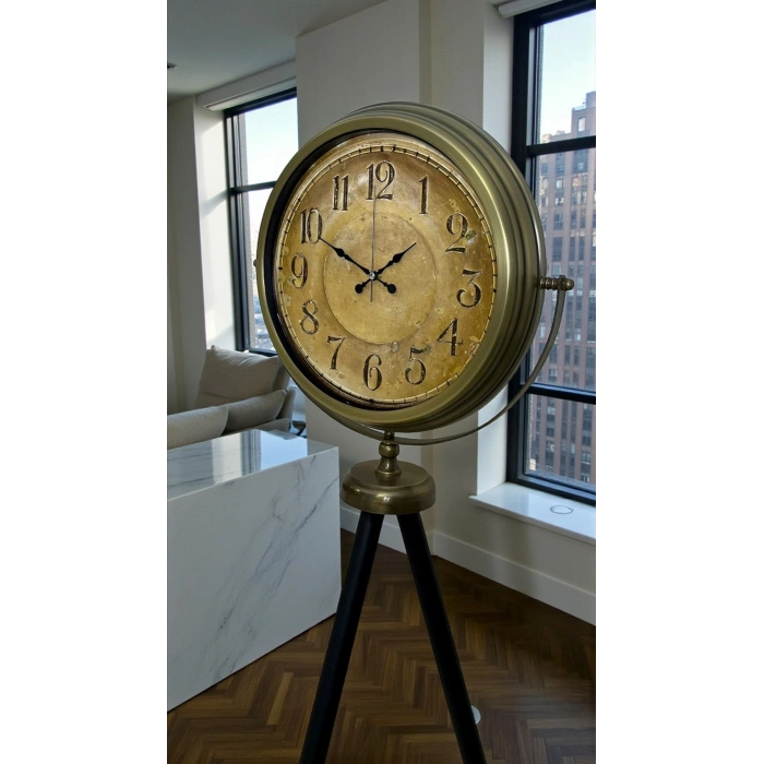 Mey İthalat® Antique Heritage Eskitme Tripod Ayaklı Saat