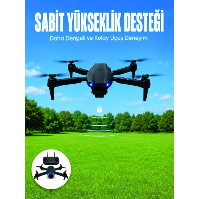 Mey İthalat® APP Kontrollü Mini Drone 4K HD Kamera, 360° Takla ve Katlanabilir Tasarım