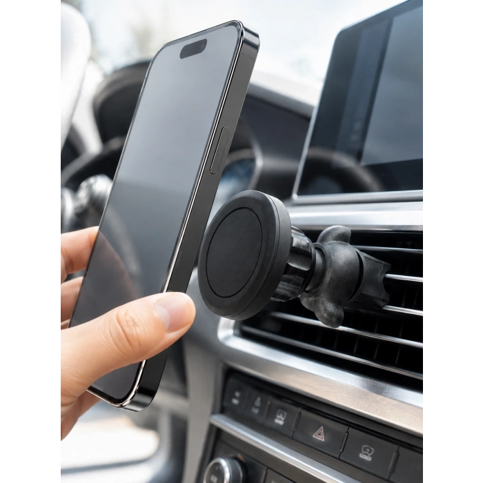 Mey İthalat® Araç İçi Manyetik Telefon Tutucu Havalandırma Klipsli Telefon Standı