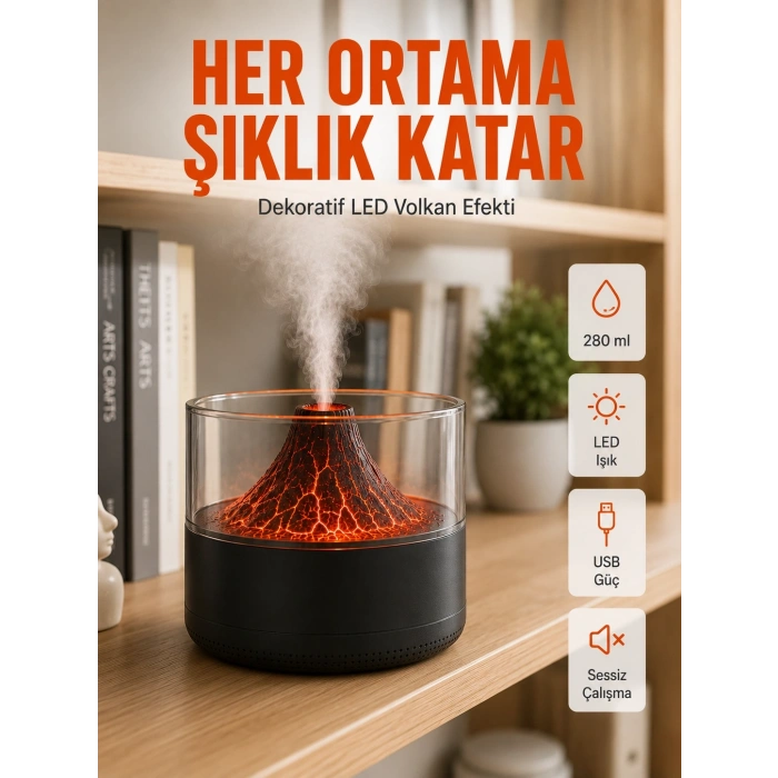 Mey İthalat® Aromaterapi Difüzörlü Sessiz Çalışan Hava Nemlendirici