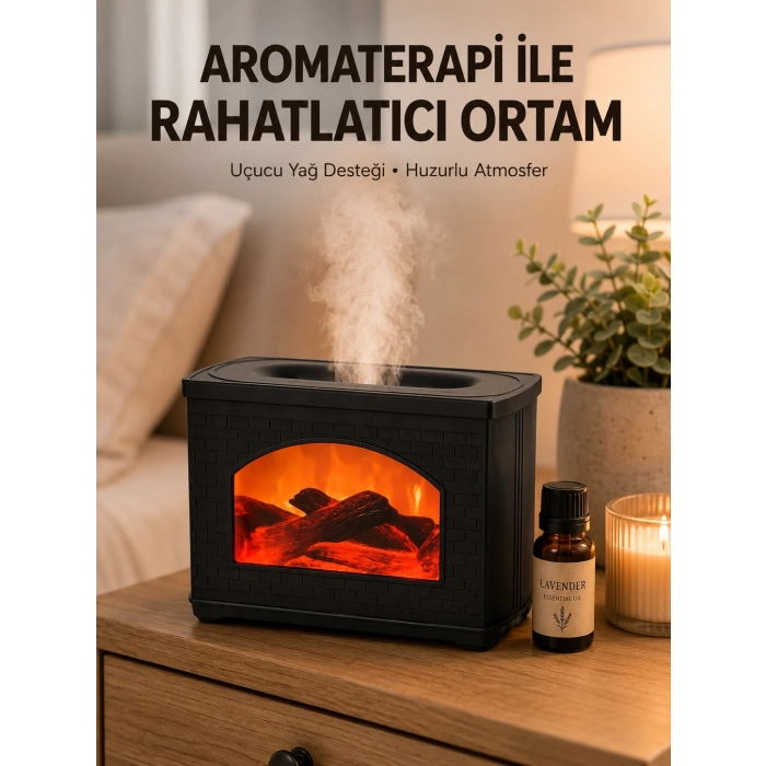 Mey İthalat® Aromaterapi Uyumlu Ultrasonik Oda Nemlendirici Ayarlanabilir Sis Çıkışlı