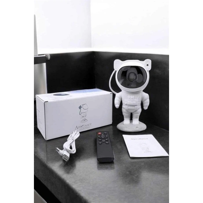 Mey İthalat® Astronot Görünümlü Projeksiyon Speaker Taşınabilir