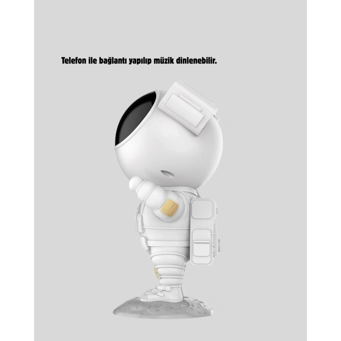 Mey İthalat® Astronot Projeksiyon Lambası Bluetooth Müzikli ve Uzaktan Kumandalı