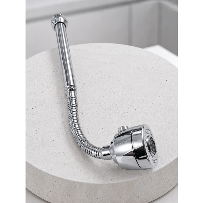 Mey İthalat® Ayarlanabilir Musluk Başlığı Esnek Spiral Hortumlu Lavabo Uzatma Aparatı