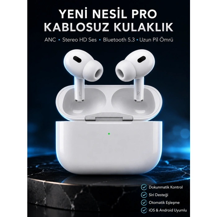 Mey İthalat® Beyaz Android ve İOS Uyumlu Yüksek Performanslı Uzun Pil Ömrü