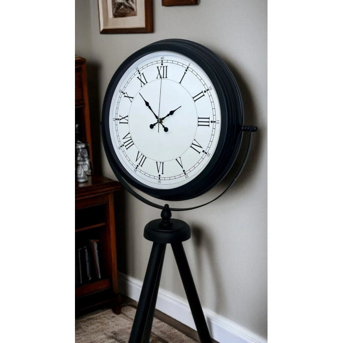 Mey İthalat® Black Elite Tripod Ayaklı Saat