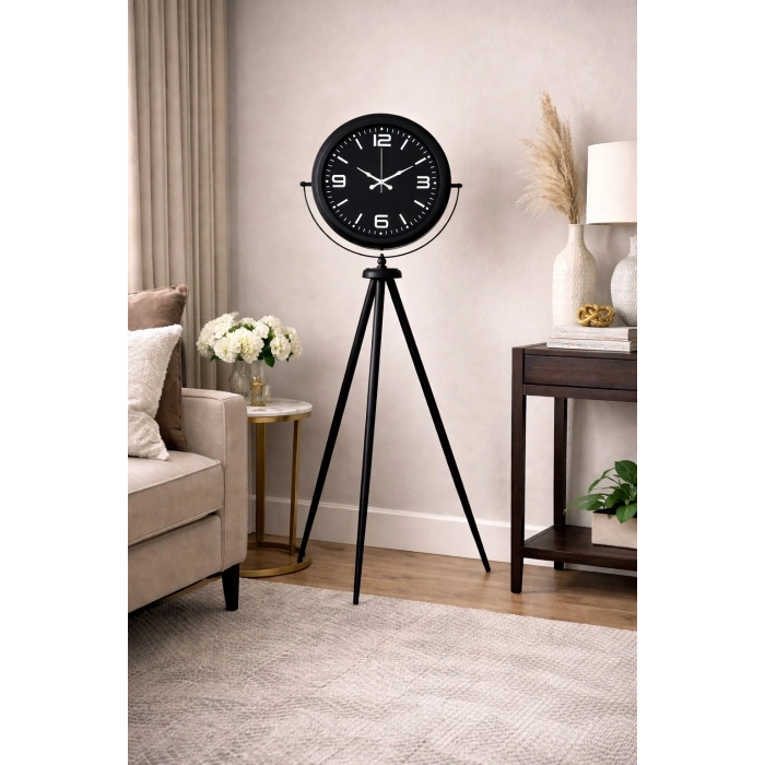 Mey İthalat® Black Legacy Tripod Ayaklı Saat