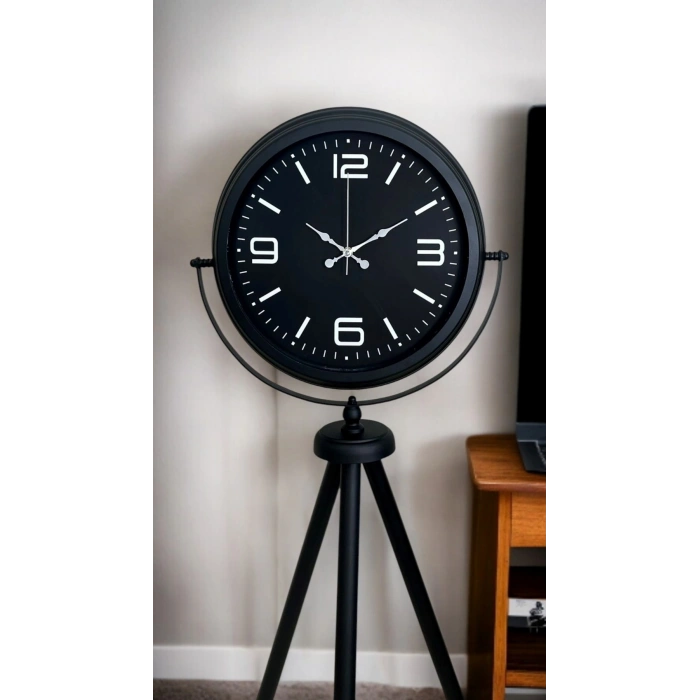 Mey İthalat® Black Legacy Tripod Ayaklı Saat