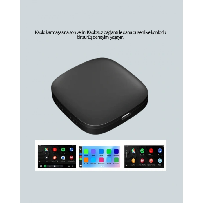 Mey İthalat® Bluetooth 5.0 Kablosuz Android Auto Araç İçi Adaptör Yeni Nesil