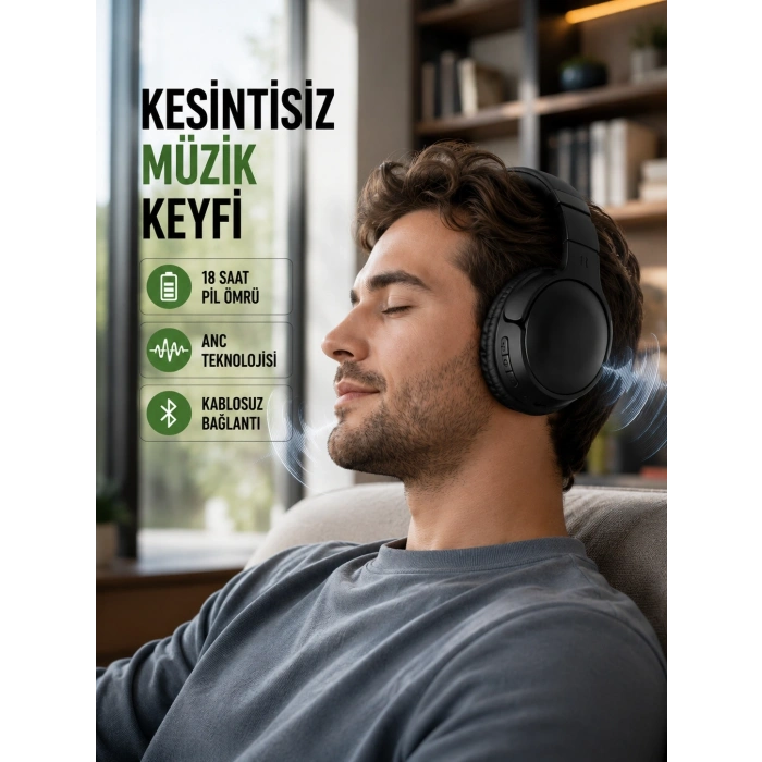 Mey İthalat® Bluetooth 5.0 Kablosuz Kulaklık-Geniş Alan Kullanım