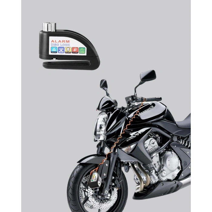 Mey İthalat® Bluetooth 5.4 İntercom ve Alarmlı Disk Kilidi Seti Güçlü Ses ve Güvenlik