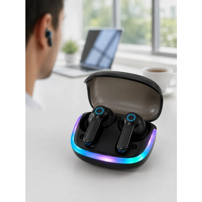 Mey İthalat® Bluetooth 5.4 Kablosuz KulaklıkQuad ENC Mikrofonlu TWS Kulaklık