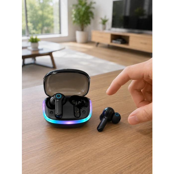 Mey İthalat® Bluetooth 5.4 Kablosuz KulaklıkQuad ENC Mikrofonlu TWS Kulaklık