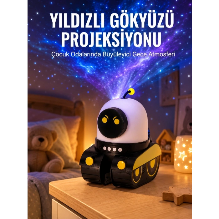 Mey İthalat® Bluetooth Bağlantılı Yüksek Çözünürlüklü Galaksi Projektör Yeni Nesil