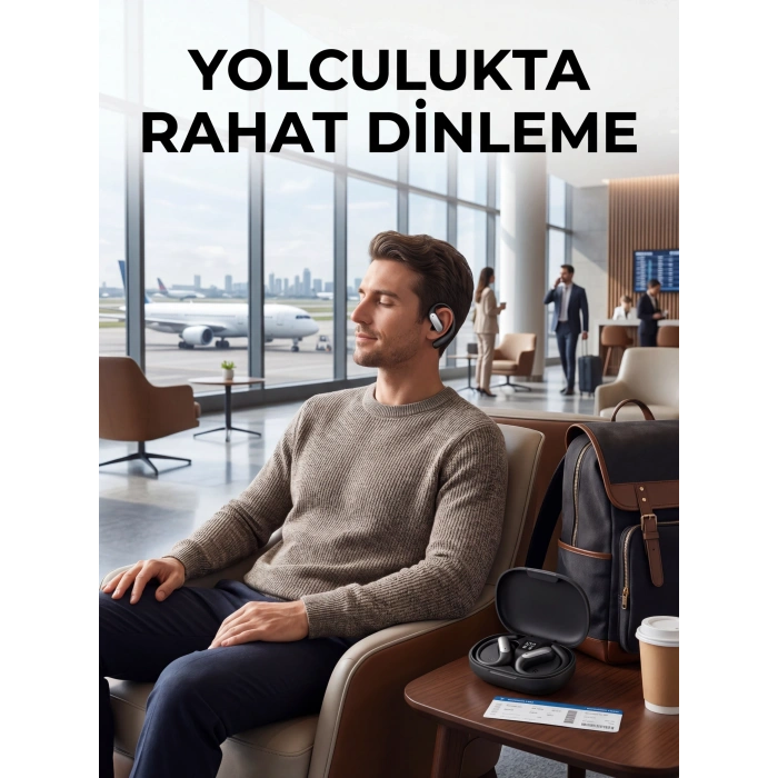 Mey İthalat® Bluetooth Kablosuz Kulaklık Kulak Kancalı Şarj Göstergeli