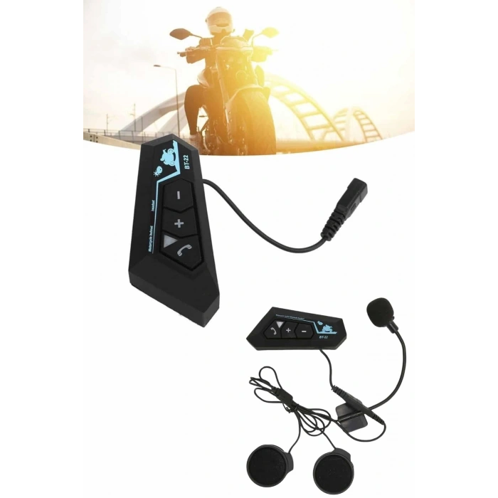 Mey İthalat® Bluetooth Kask Kulaklığı Intercom 5.0 Bluetooth Android ve İOS Uyumlu Yeni Nesil