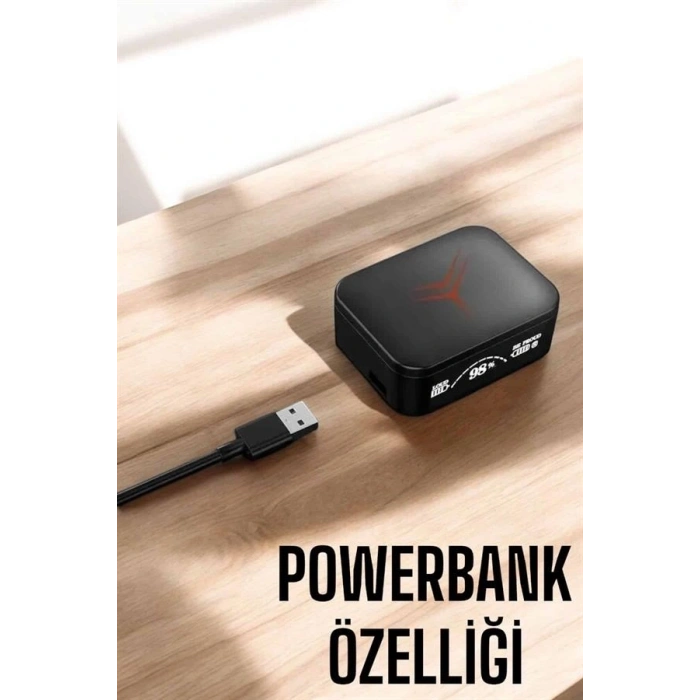 Mey İthalat® Bluetooth Kulaklık Powerbank Özelliği Yüksek Ses Kaliteli TWS Kulaklık