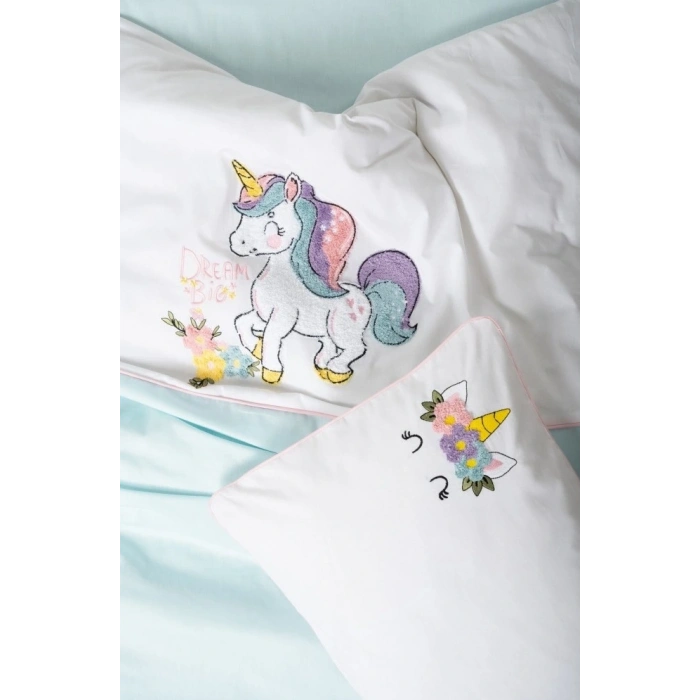 Mey İthalat®   Box Punch Nakışlı Bebek Nevresim Takımı Dolly