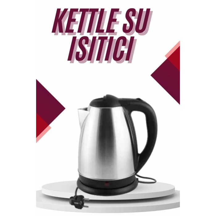 Mey İthalat® Çelik Su Isıtıcı Kettle Dayanıklı Paslanmaz Çelik Uzun Ömürlü