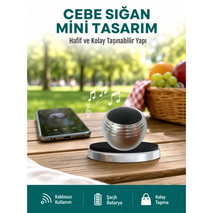 Mey İthalat® Cep Boy Bluetooth Hoparlör Güçlü Ses Çıkışı TWS Destekli Yeni Nesil