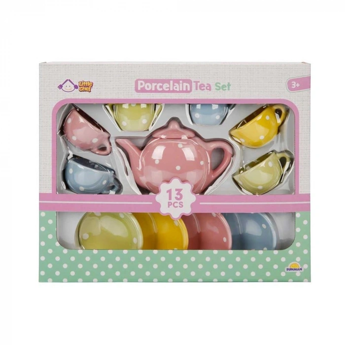 Mey İthalat® CH1501 PORSELEN ÇAY TAKIMI 13 PARÇA -SUN