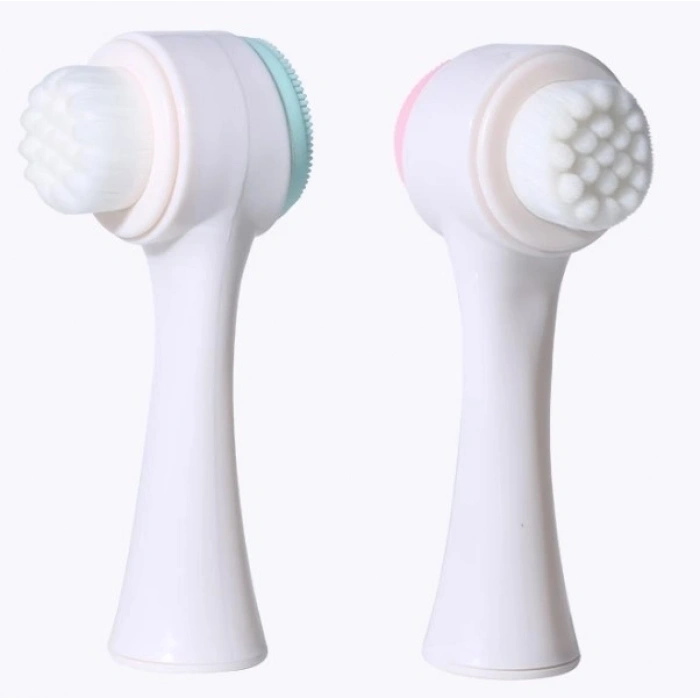 Mey İthalat® Çift Taraflı 3D Yumuşak Yüz Bakım Fırçası