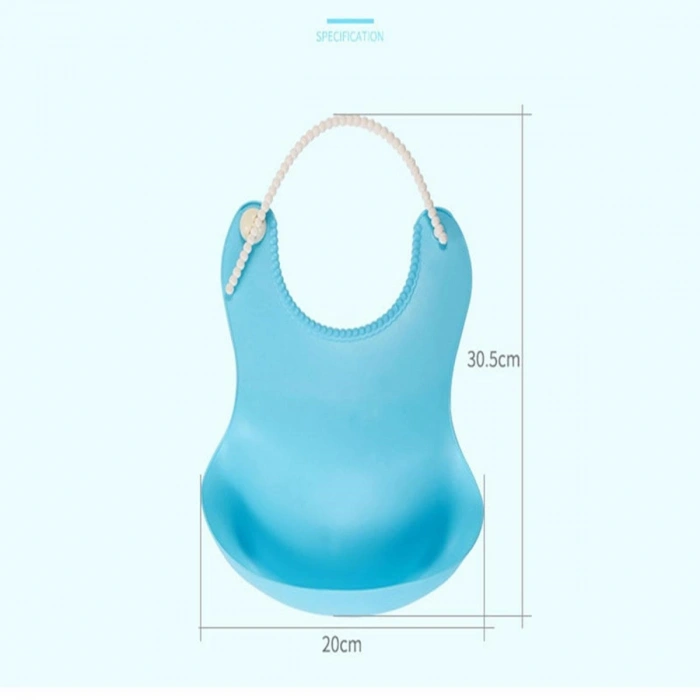 Mey İthalat®  Çocuk Bebek Mama Önlüğü Dökülme Engelleyici Bükülebilir Mavi