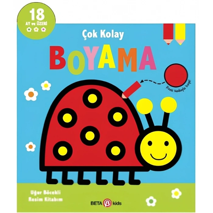 Mey İthalat® Çok Kolay Boyama Uğur Böcekli Resim Kitabım