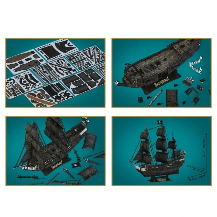 Mey İthalat®  CubicFun Queen Annes Revenge 3D Puzzle 293 Parça LED Işıklı