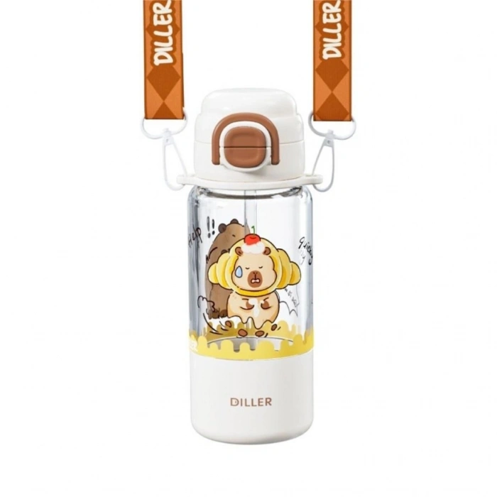 Mey İthalat® D2560 DILLER 700 ML BOYUN ASKILI TRITAN SU MATARASI