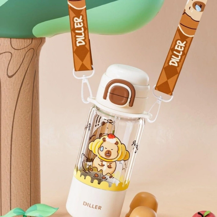 Mey İthalat® D2560 DILLER 700 ML BOYUN ASKILI TRITAN SU MATARASI