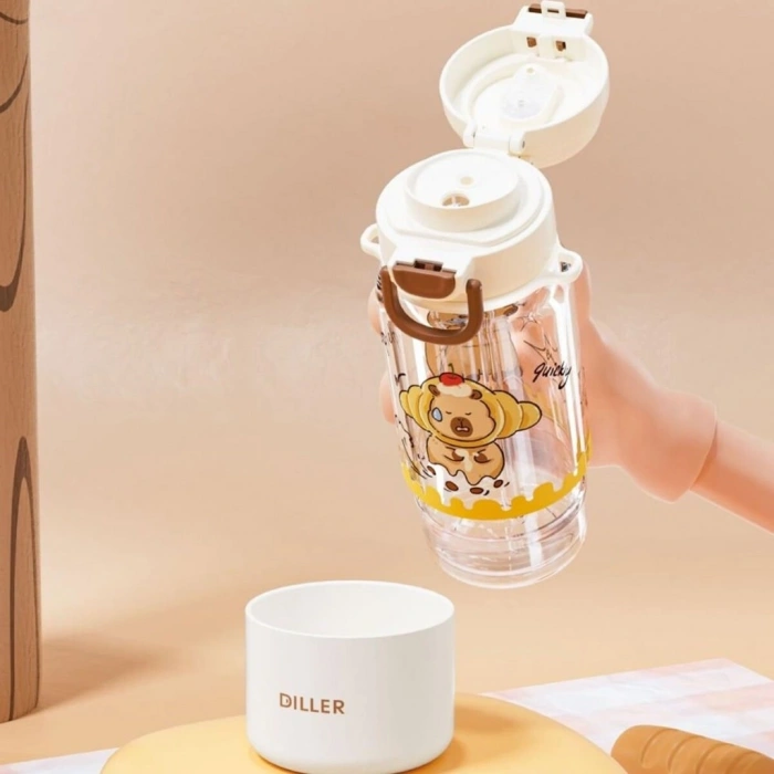 Mey İthalat® D2560 DILLER 700 ML BOYUN ASKILI TRITAN SU MATARASI