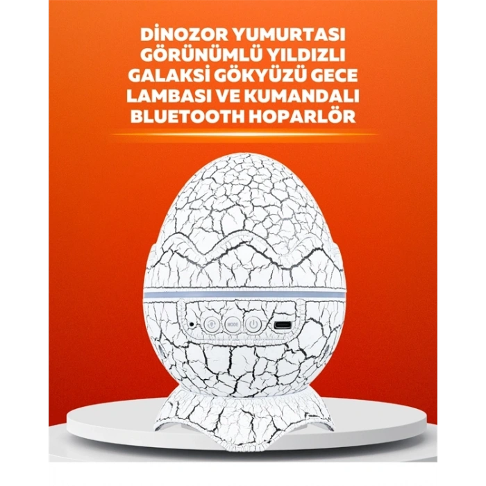 Mey İthalat® Dinozor Yumurtası Tasarımlı Projektörlü Gece Lambası