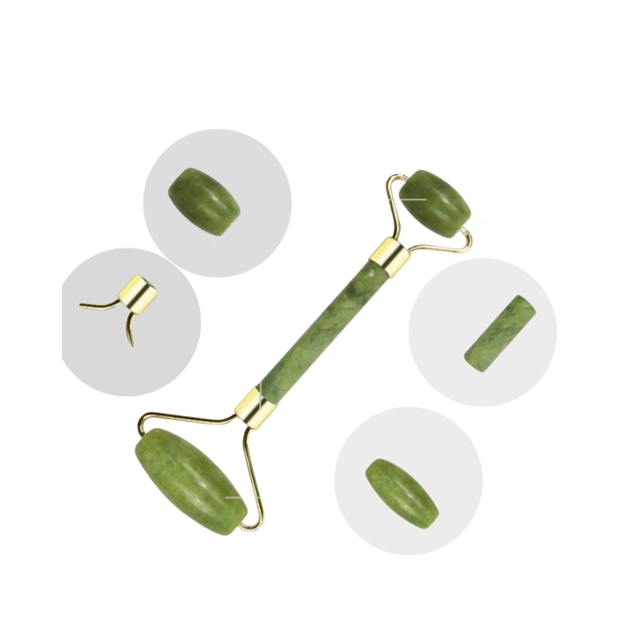 Mey İthalat® Doğal Yeşim Roller ve Gua Sha Yüz Şekillendirme Seti