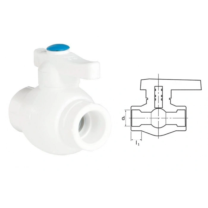 Mey İthalat® Ege Yıldız PPRC 40 mm Küresel Vana Gri