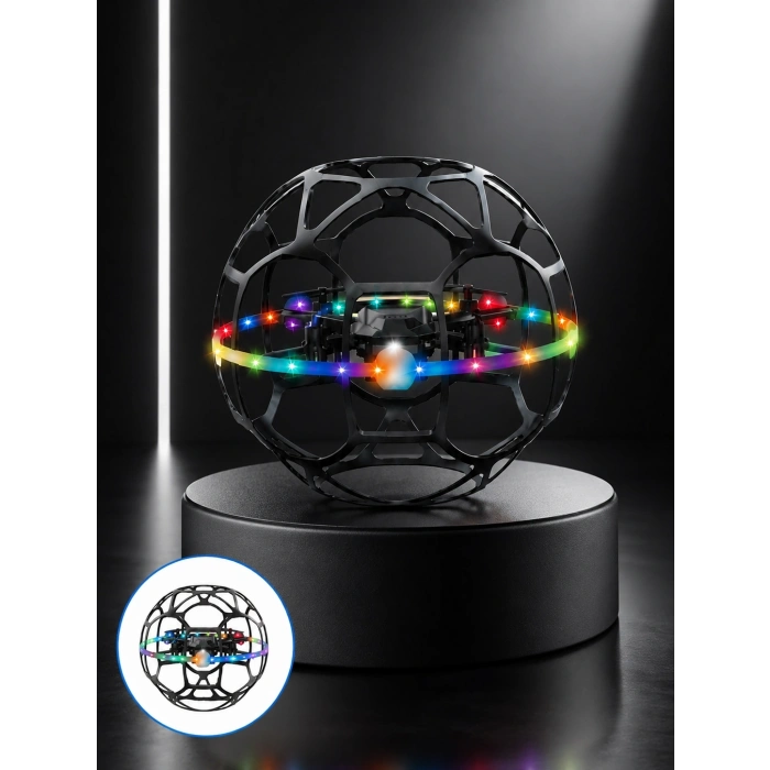 Mey İthalat® El Sensörlü Uçan Top Drone Çocuklar İçin LED Işıklı Eğlence Oyuncağı