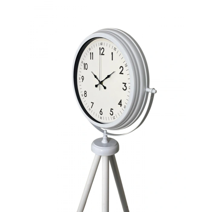 Mey İthalat® Elegance Beyaz Tripod Ayaklı Saat