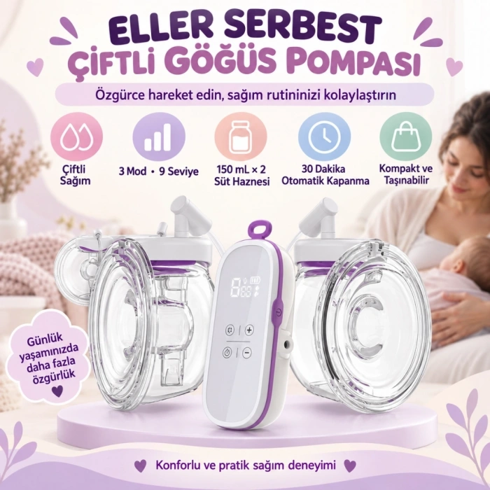 Mey İthalat® Eller Serbest Göğüs Pompası