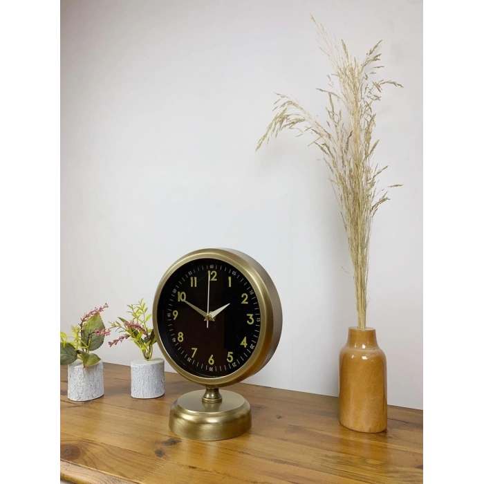 Mey İthalat® Eskitme Metal Tokyo Masa Saati 25×20 cm