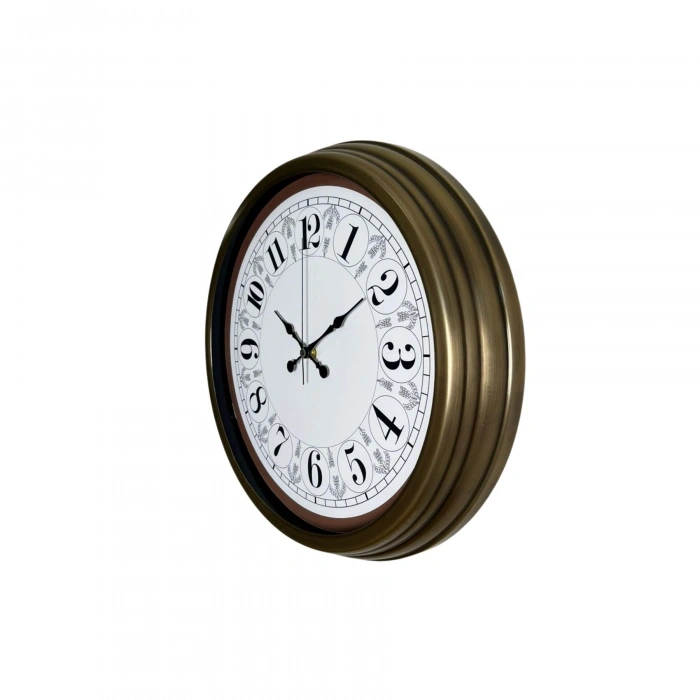 Mey İthalat® Eskitme Motifli 40 Cm Metal Duvar Saati