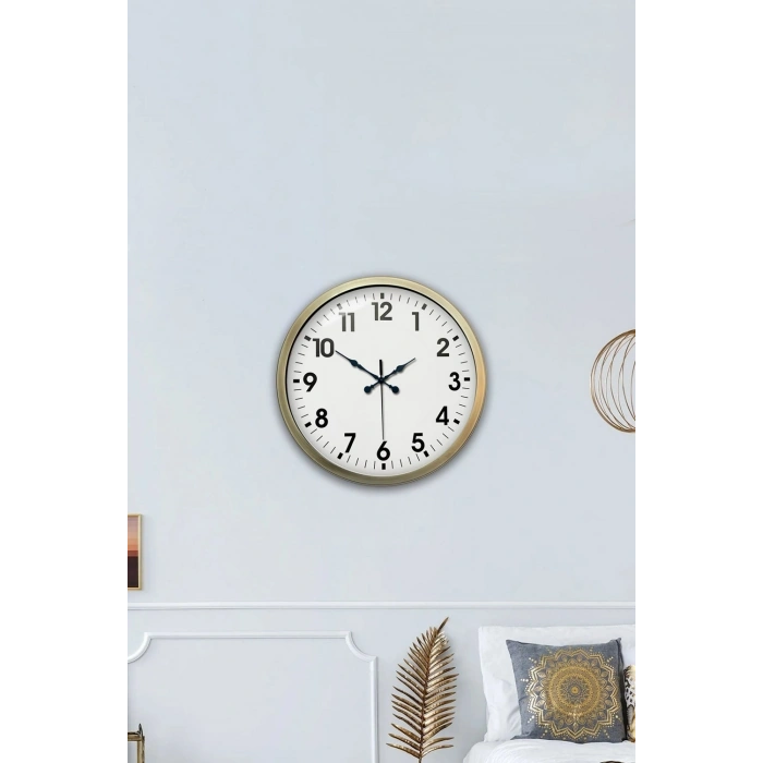 Mey İthalat® Eskitme Standart 40 Cm Metal Klasik Duvar Saati