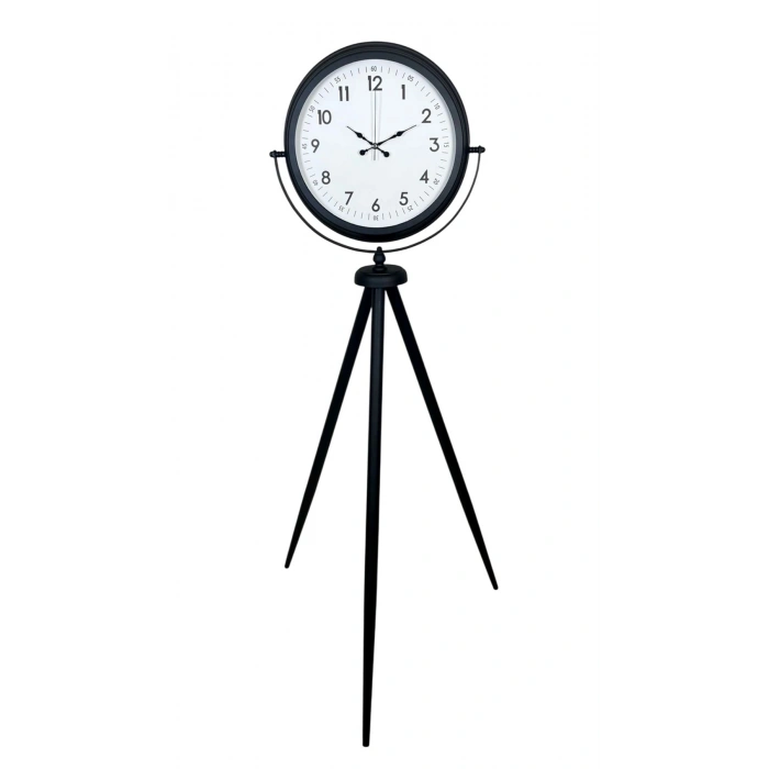 Mey İthalat® Eskitme Tripod Ayaklı Dekoratif Saat