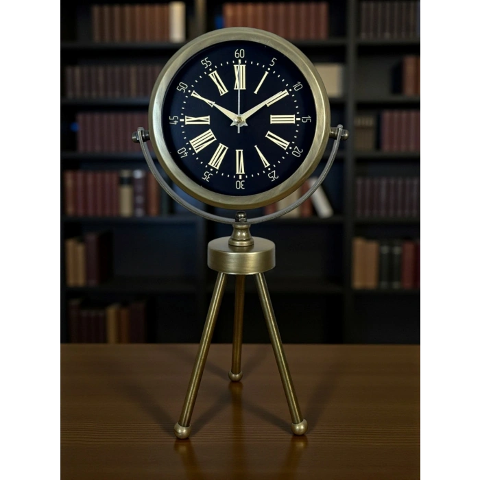 Mey İthalat® Eskitme Üç Ayaklı Masa Saati