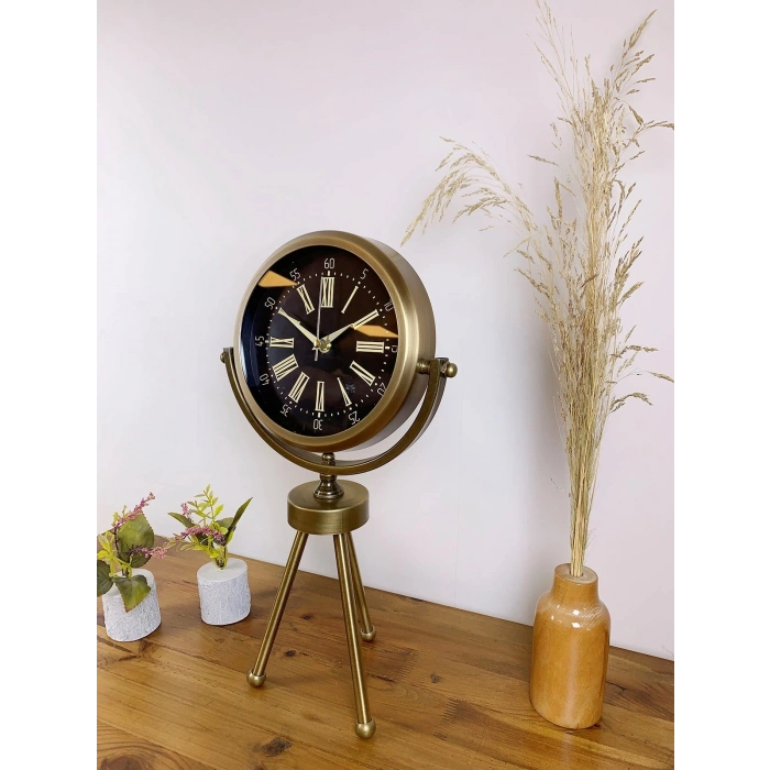 Mey İthalat® Eskitme Üç Ayaklı Masa Saati