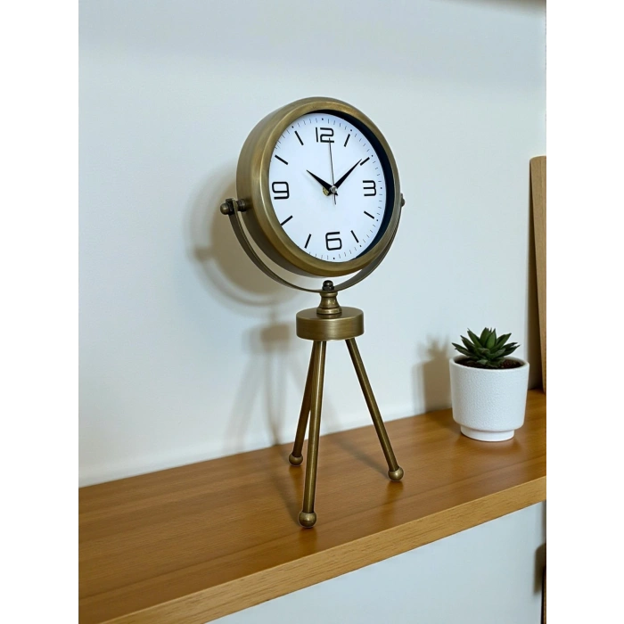 Mey İthalat® Eskitme Üç Ayaklı Masa Saati
