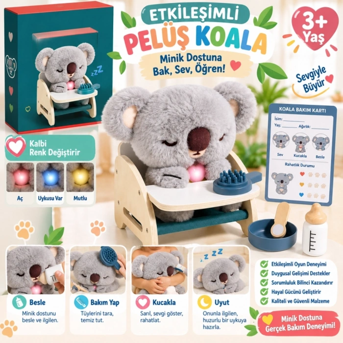 Mey İthalat® Etkileşimli Peluş Koala