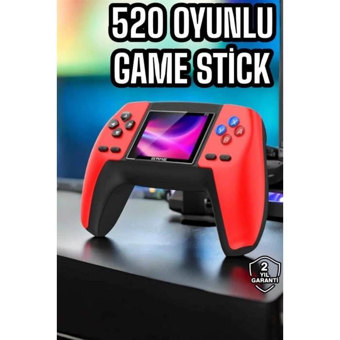 Mey İthalat® Gamepad 520 Retro Oyunlu Taşınabilir El Konsolu Atari